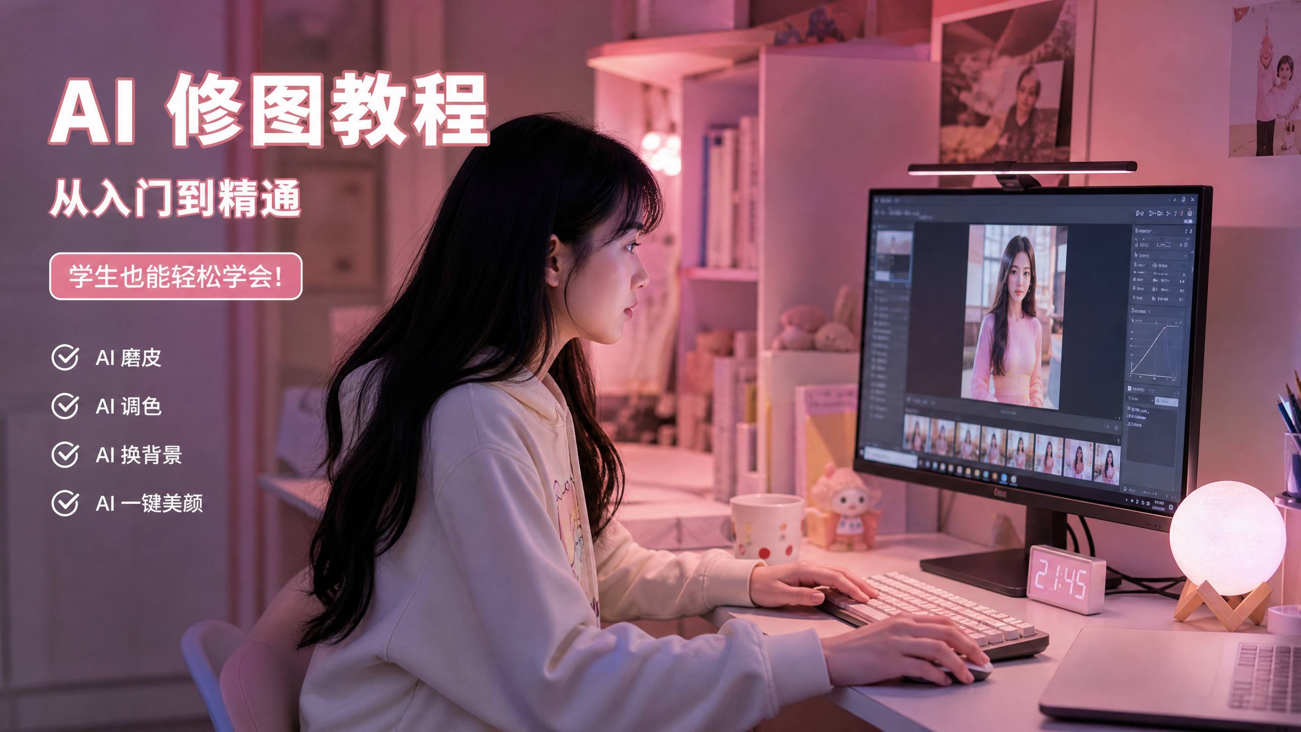 免费看片 【免费看片AI传媒教程】免费看片AI修图与传媒剪辑视频演示，新手也能学会